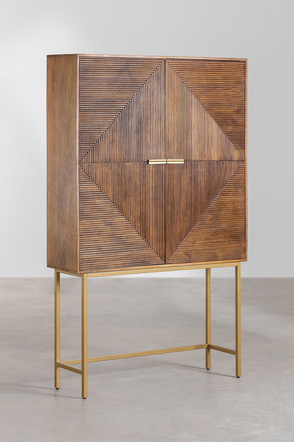 Credenza alta in legno di mango Baty