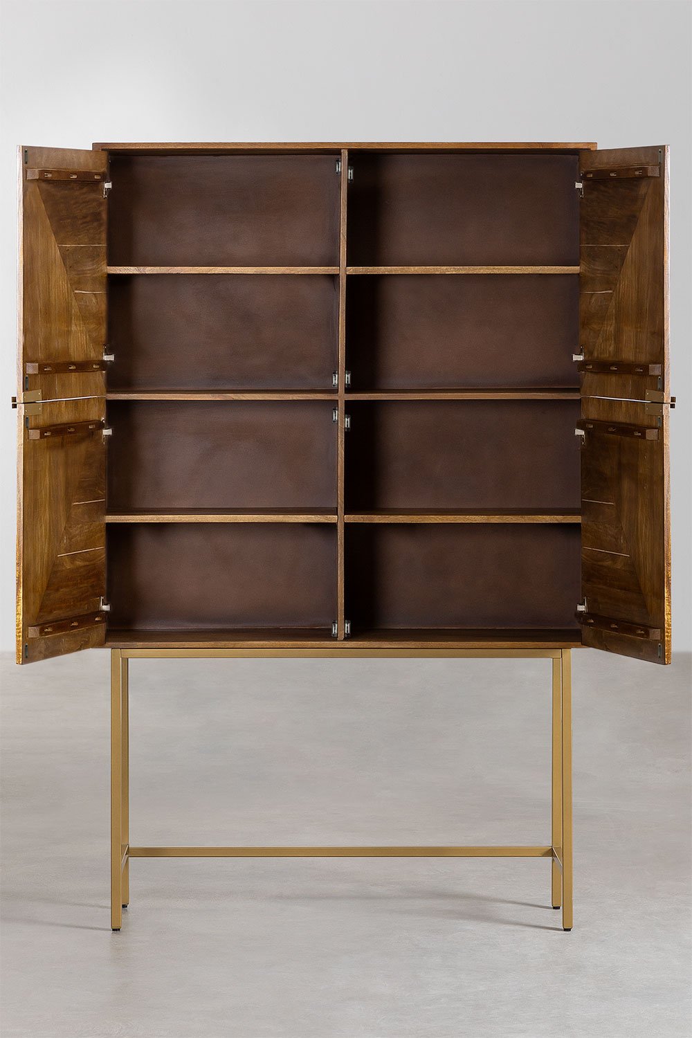 Credenza alta in legno di mango Baty