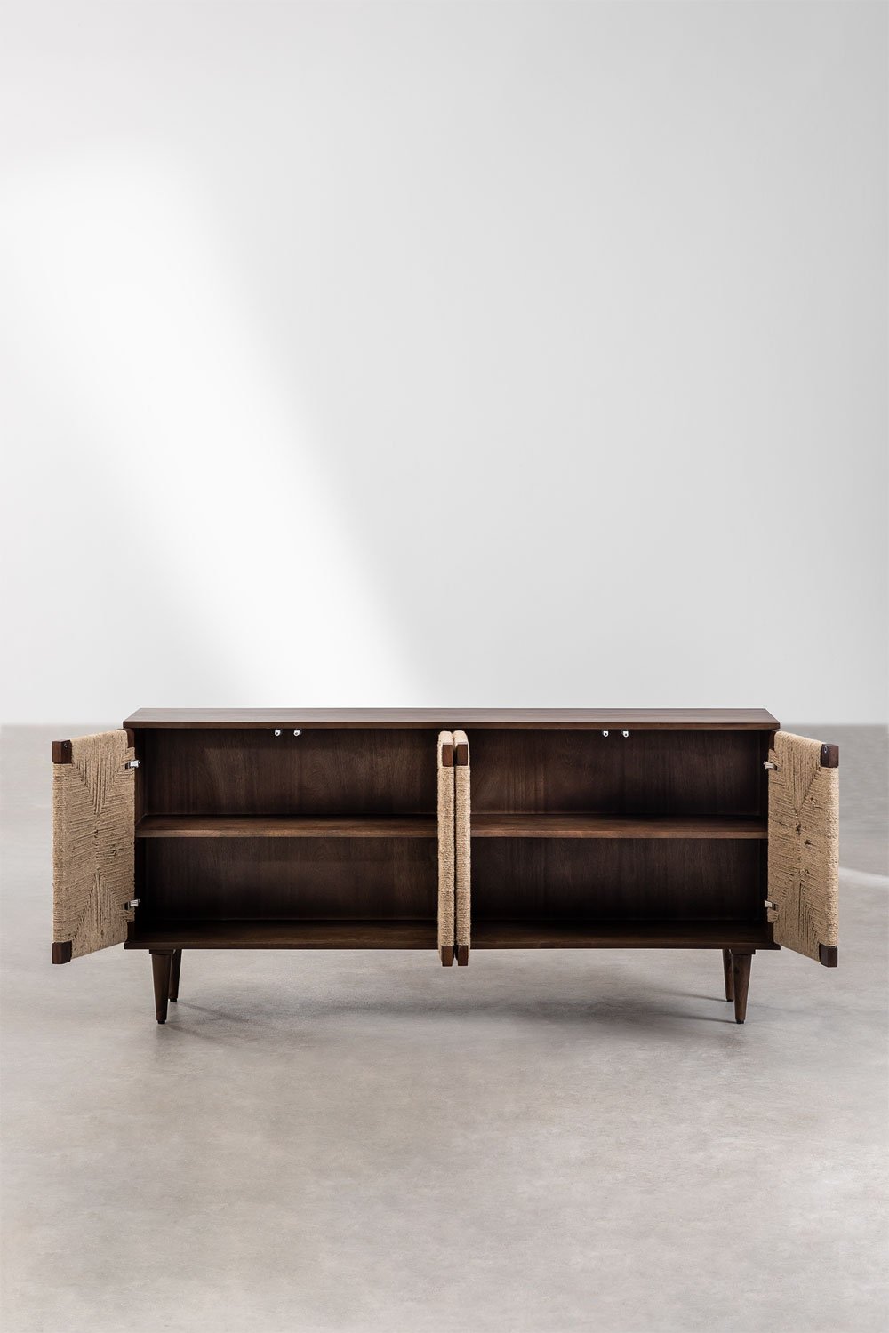 Credenza Evans in legno di mango e iuta