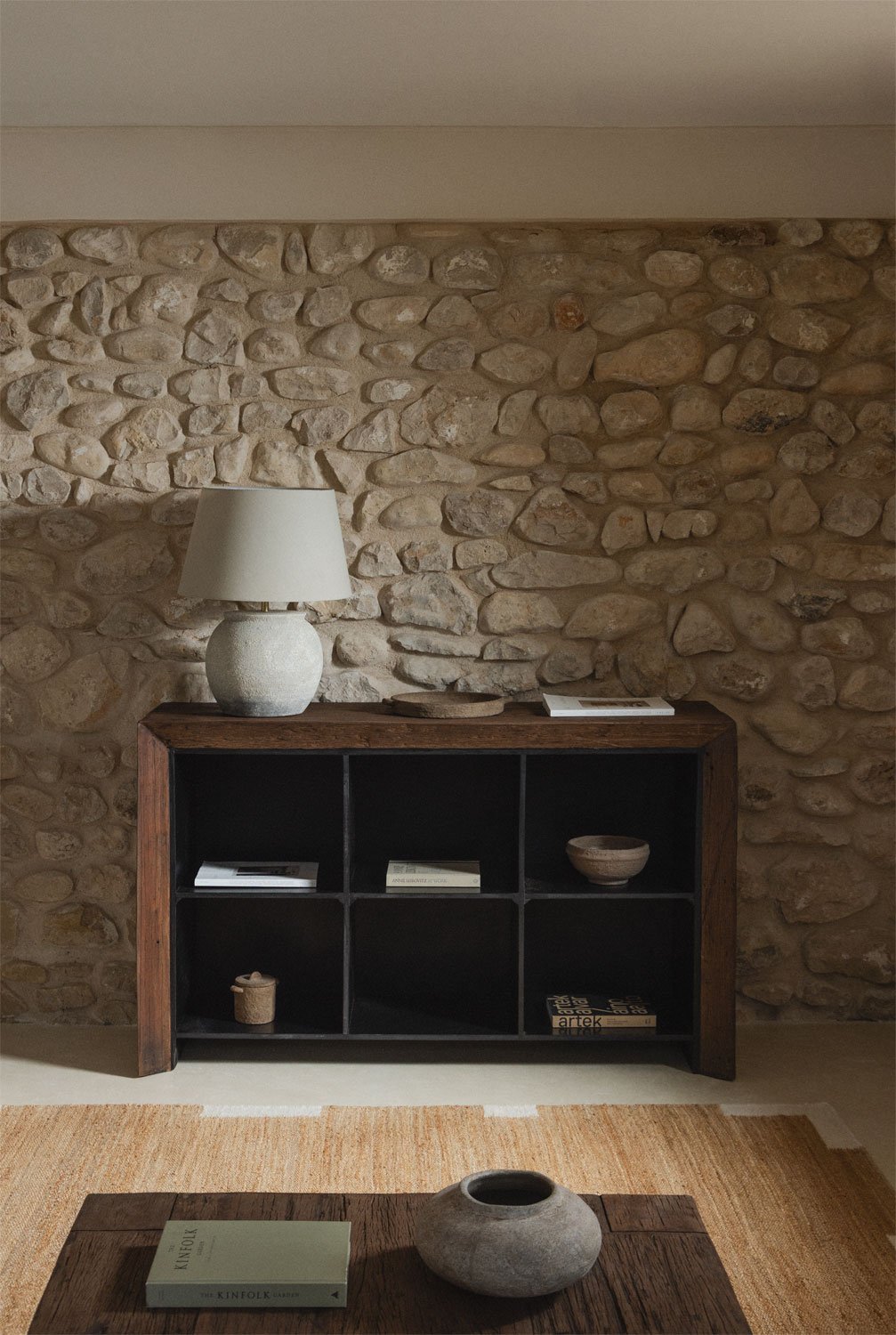 Credenza in legno riciclato Juvira 150x45 cm