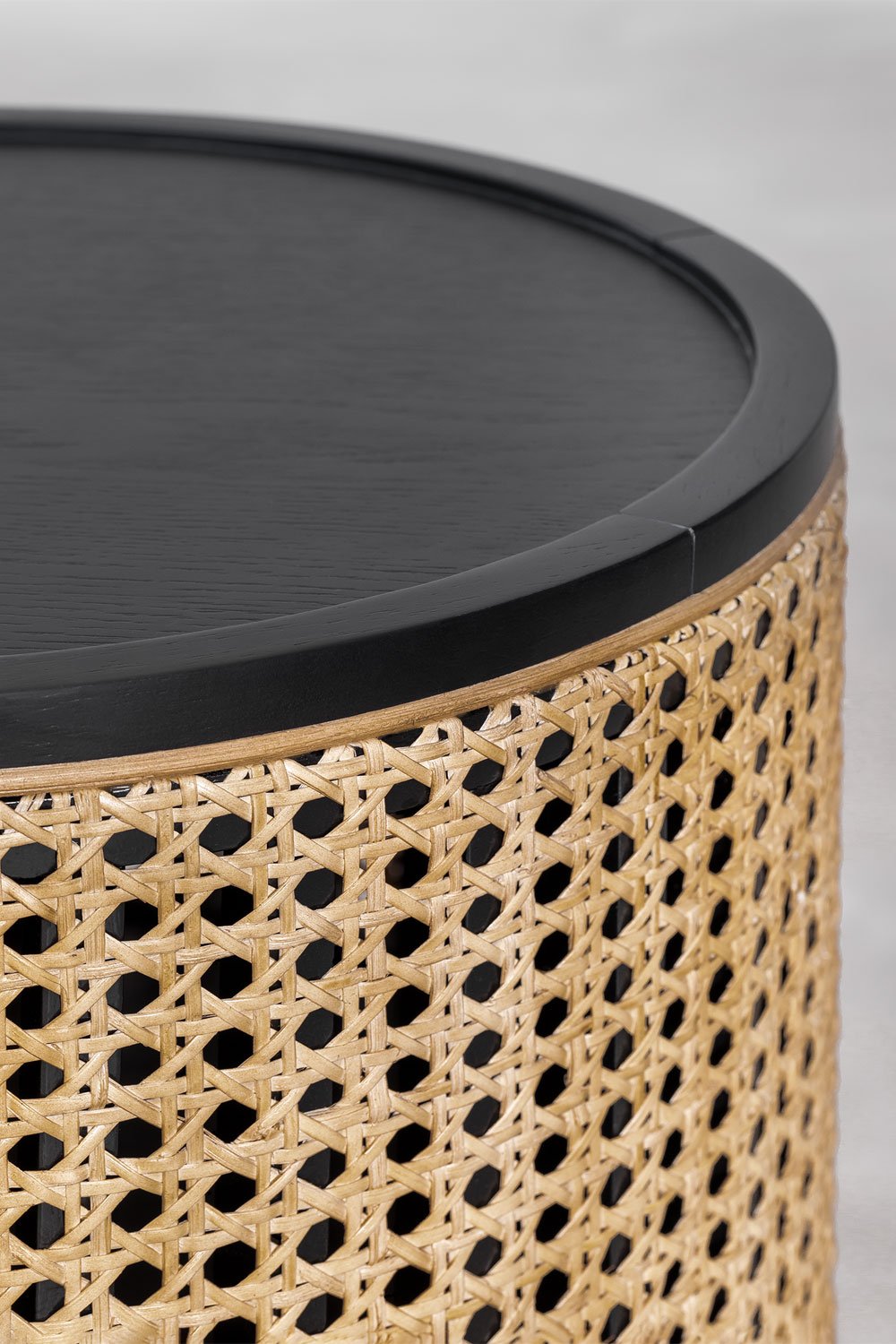 Credenza in rattan e legno Crawley