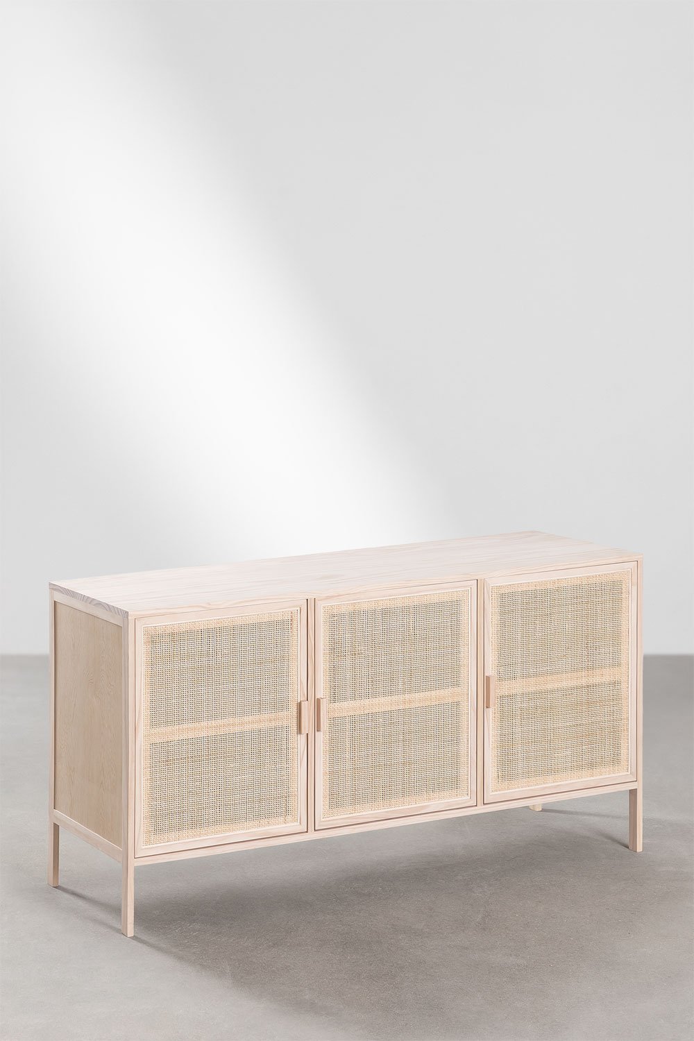 Credenza in rattan e legno Reyna