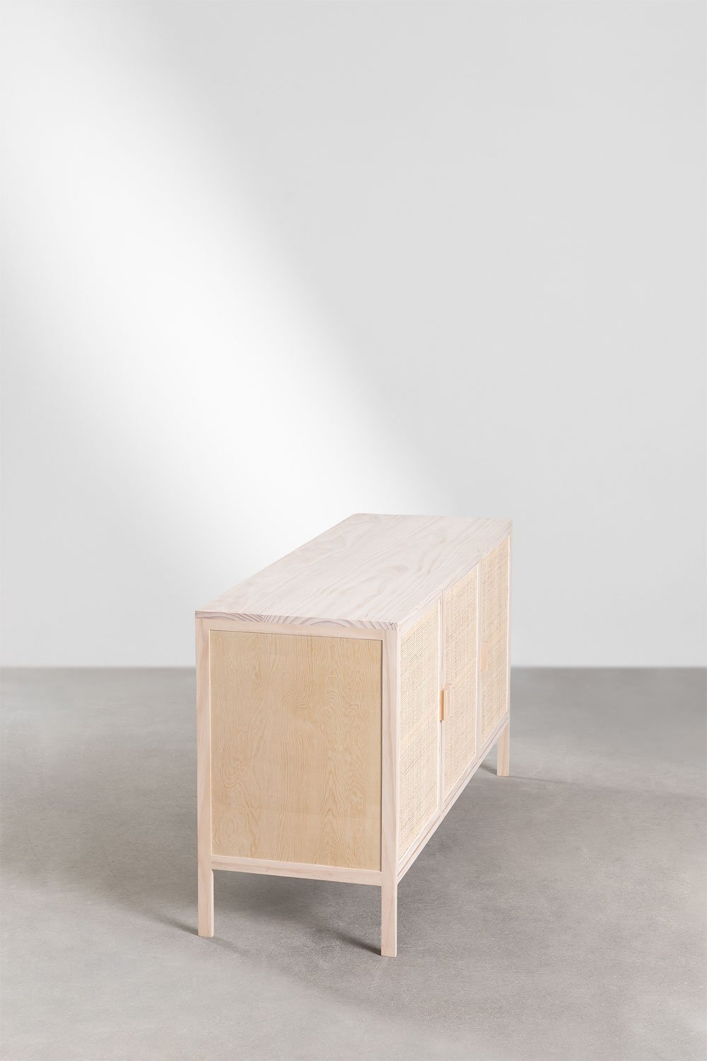 Credenza in rattan e legno Reyna
