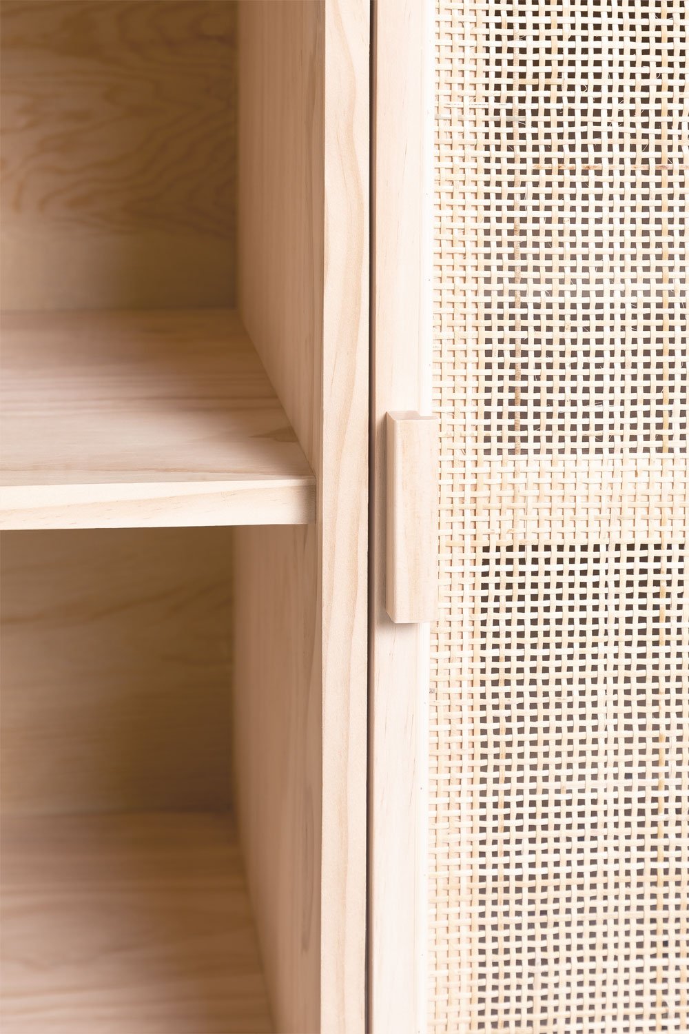 Credenza in rattan e legno Reyna