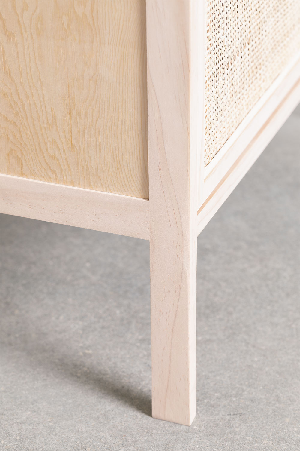 Credenza in rattan e legno Reyna