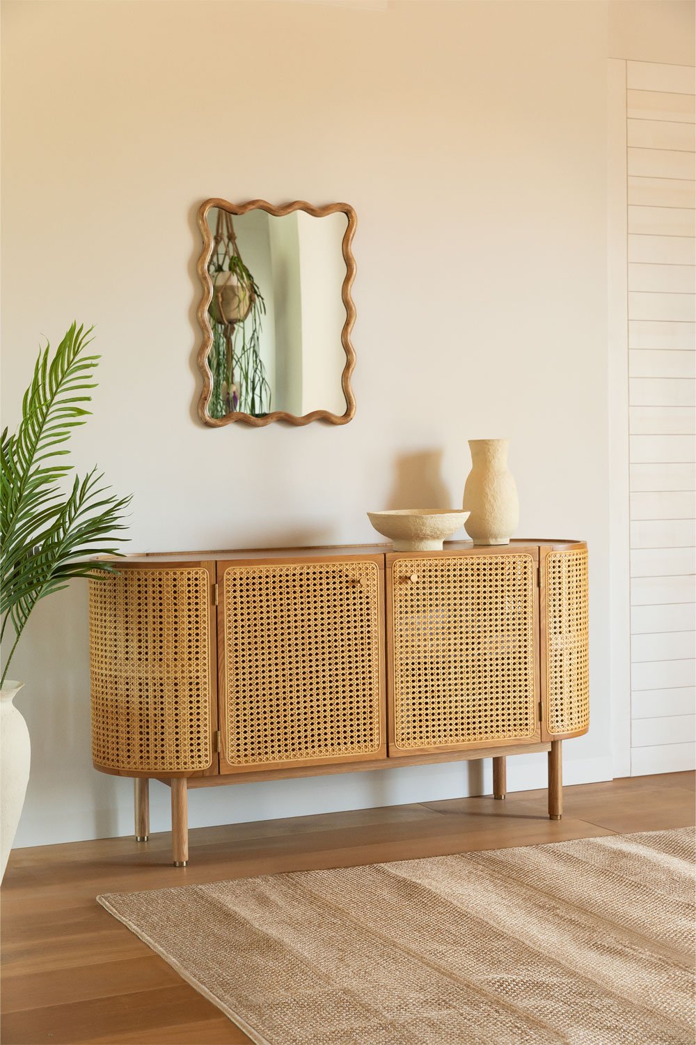 Credenza in Rattan e Legno Edwina