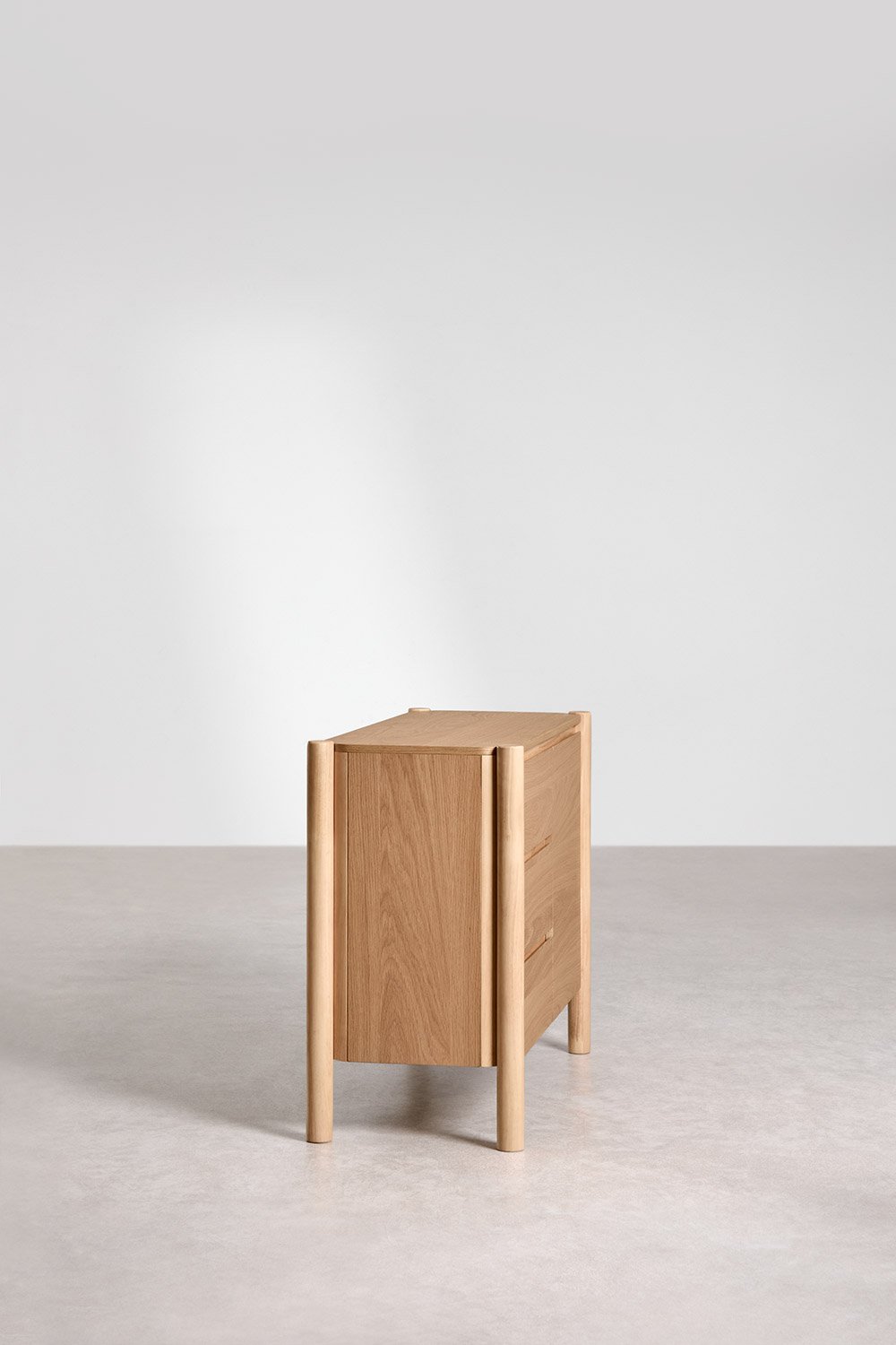 Credenza rettangolare 110x45 cm in MDF impiallacciato rovere Munden