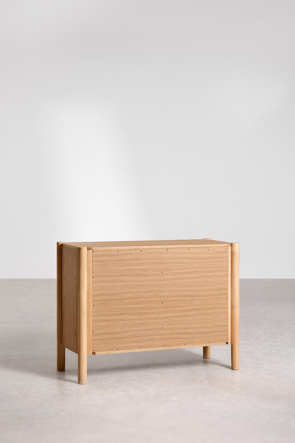 Credenza rettangolare 110x45 cm in MDF impiallacciato rovere Munden