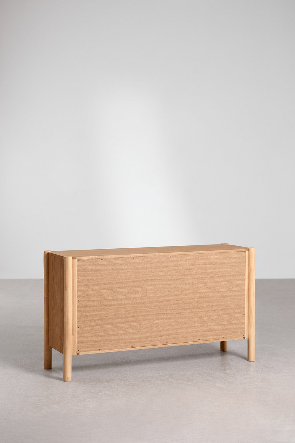 Credenza rettangolare 145x45 cm in MDF impiallacciato rovere Munden