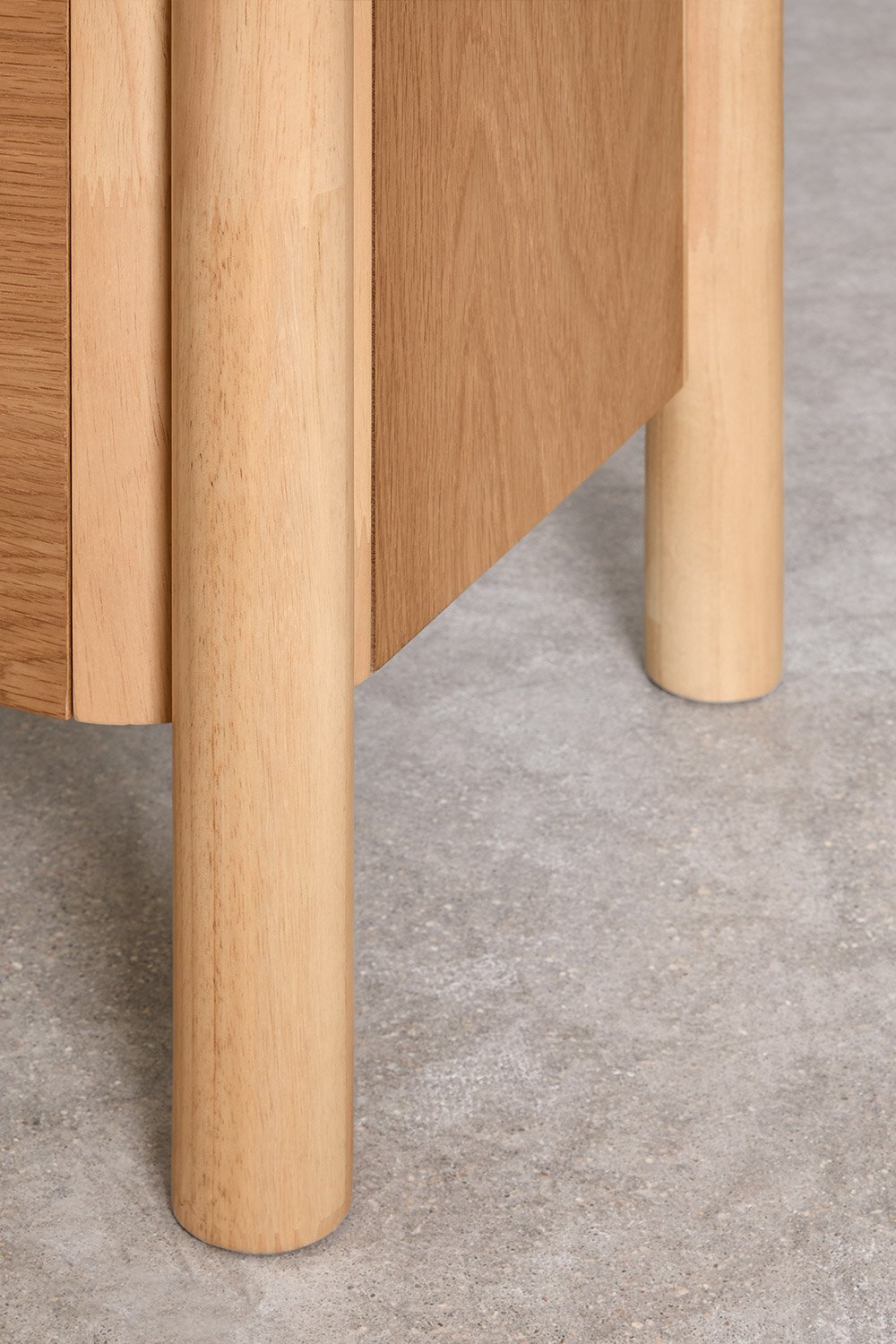 Credenza rettangolare 145x45 cm in MDF impiallacciato rovere Munden