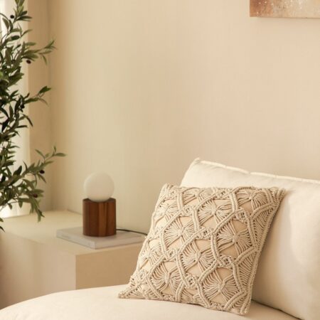 Cuscino quadrato in macramè (45x45 cm) Senena