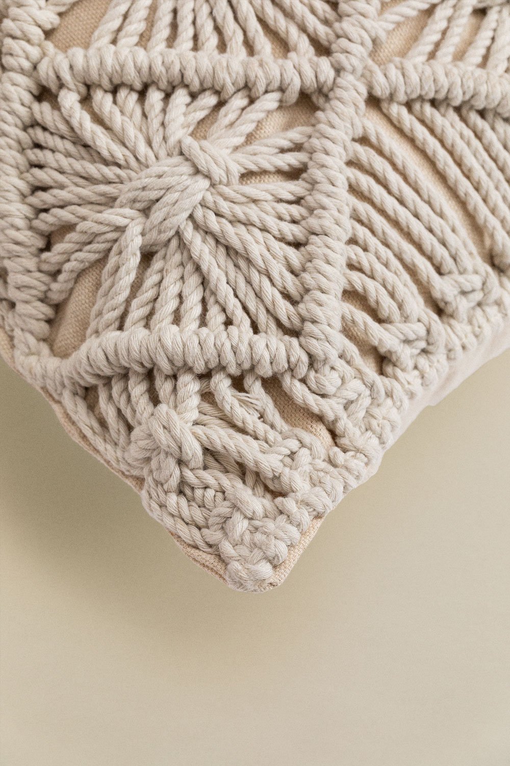 Cuscino quadrato in macramè (45x45 cm) Senena