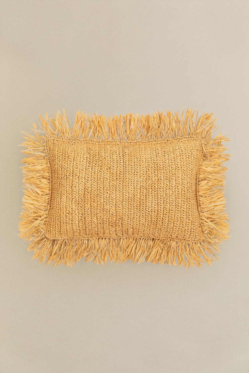 Cuscino in rafia intrecciata (30x50 cm) Doncka