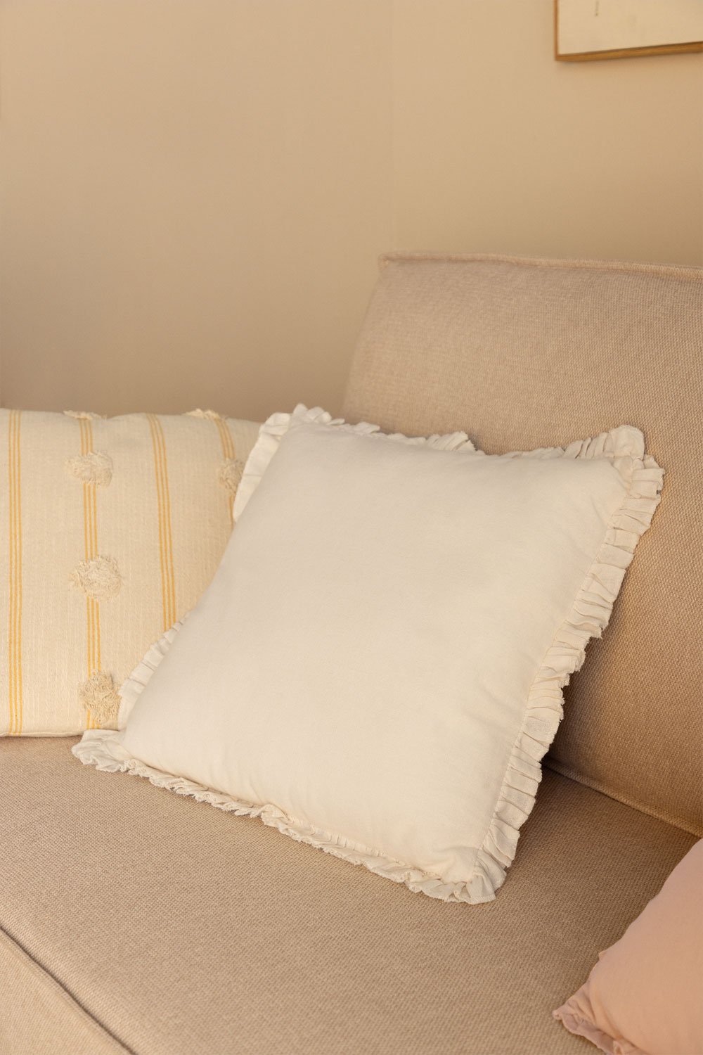 Cuscino quadrato in cotone (40x40 cm) Arassu