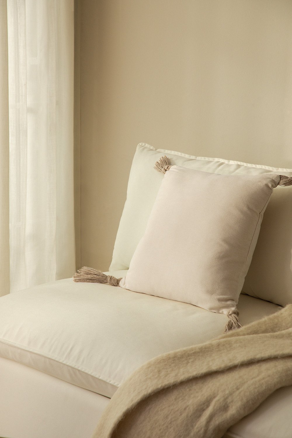 Cuscino quadrato in cotone (45x45 cm) Almiz
