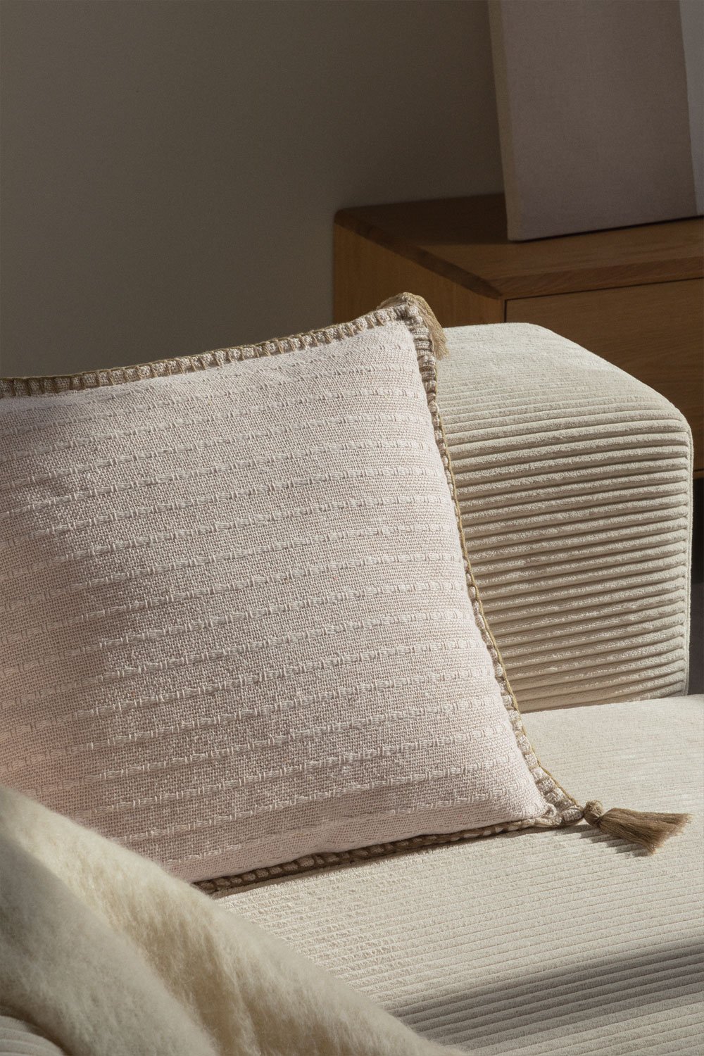 Cuscino quadrato in cotone e lino (45x45 cm) Gautier