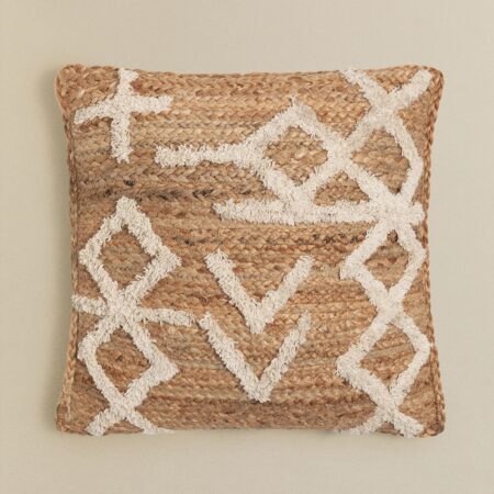 Cuscino Quadrato in Juta e Cotone (45x45 cm) Bato