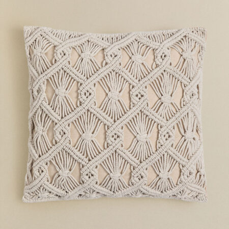 Cuscino quadrato in macramè (45x45 cm) Istar