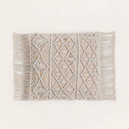 Cuscino quadrato in macramè (45x45 cm) Narses