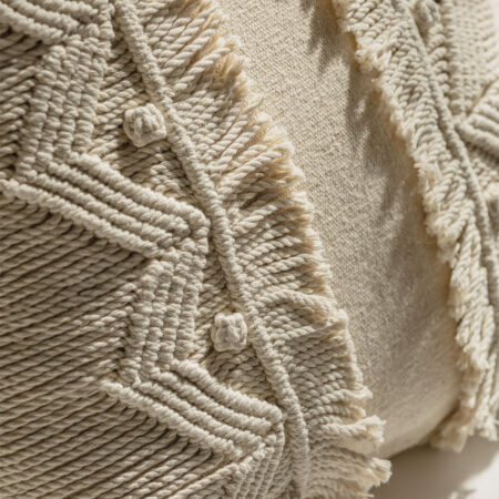 Cuscino quadrato in macramè Mirko