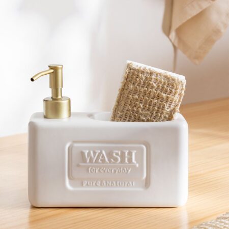 Dispenser di sapone da cucina in ceramica Yaddiel Gold