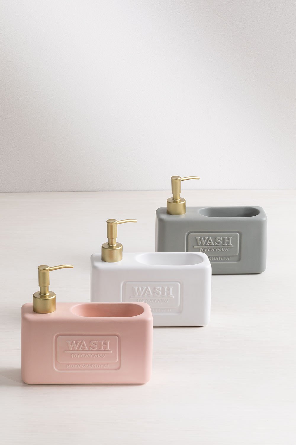 Dispenser di sapone da cucina in ceramica Yaddiel Gold