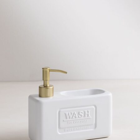 Dispenser di sapone da cucina in ceramica Yaddiel Gold