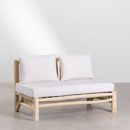 Divano 2 Posti senza Braccioli in Legno Teak Narel