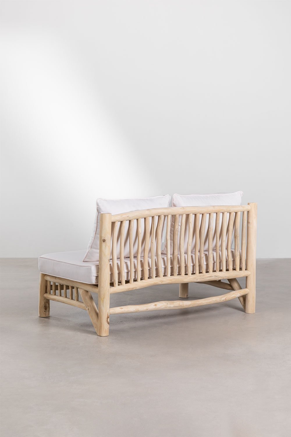 Divano 2 Posti senza Braccioli in Legno Teak Narel