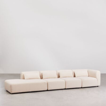Divano angolare modulare in 4 pezzi Fogler con chaise longue sinistra