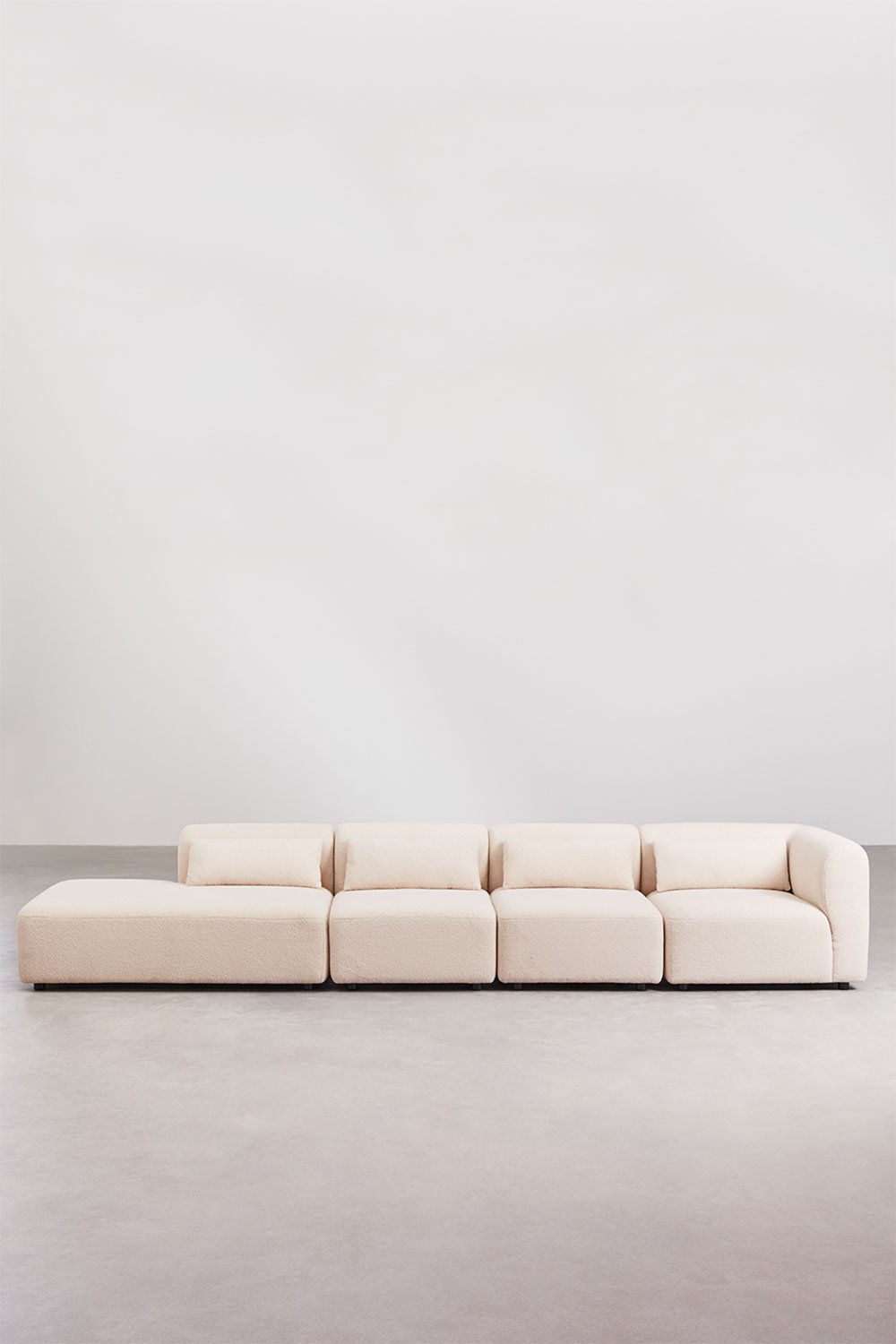 Divano angolare modulare in 4 pezzi Fogler con chaise longue sinistra
