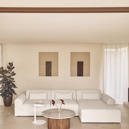 Divano componibile chaise longue destra 3 pezzi in shearling Borjan