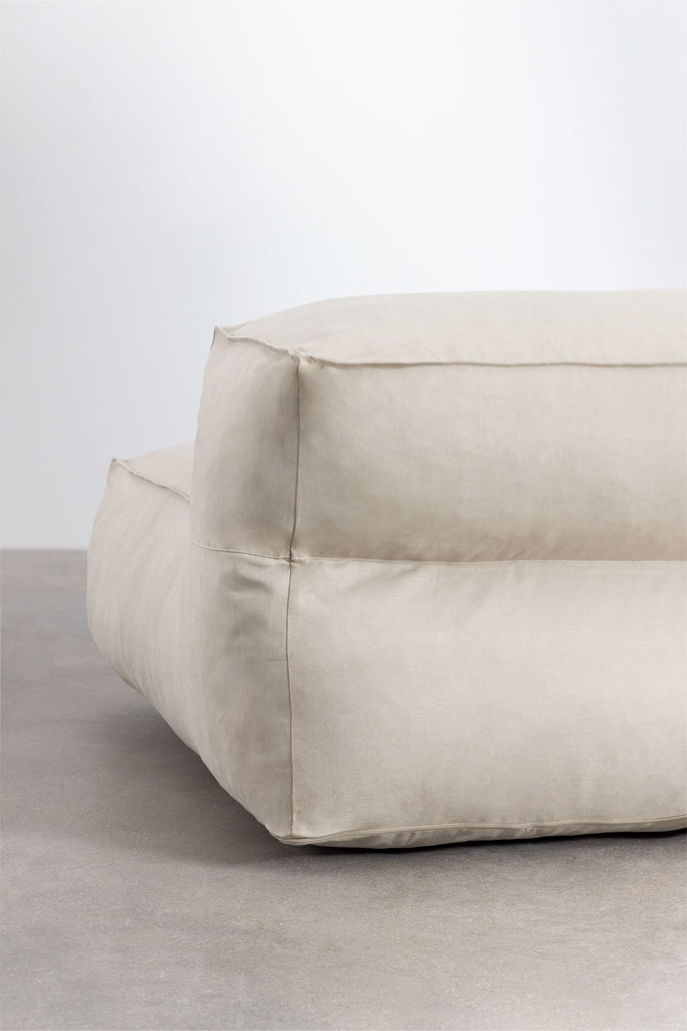 Divano Chaise Longue Modulare in 3 Pezzi e Puff per Giardino Dojans