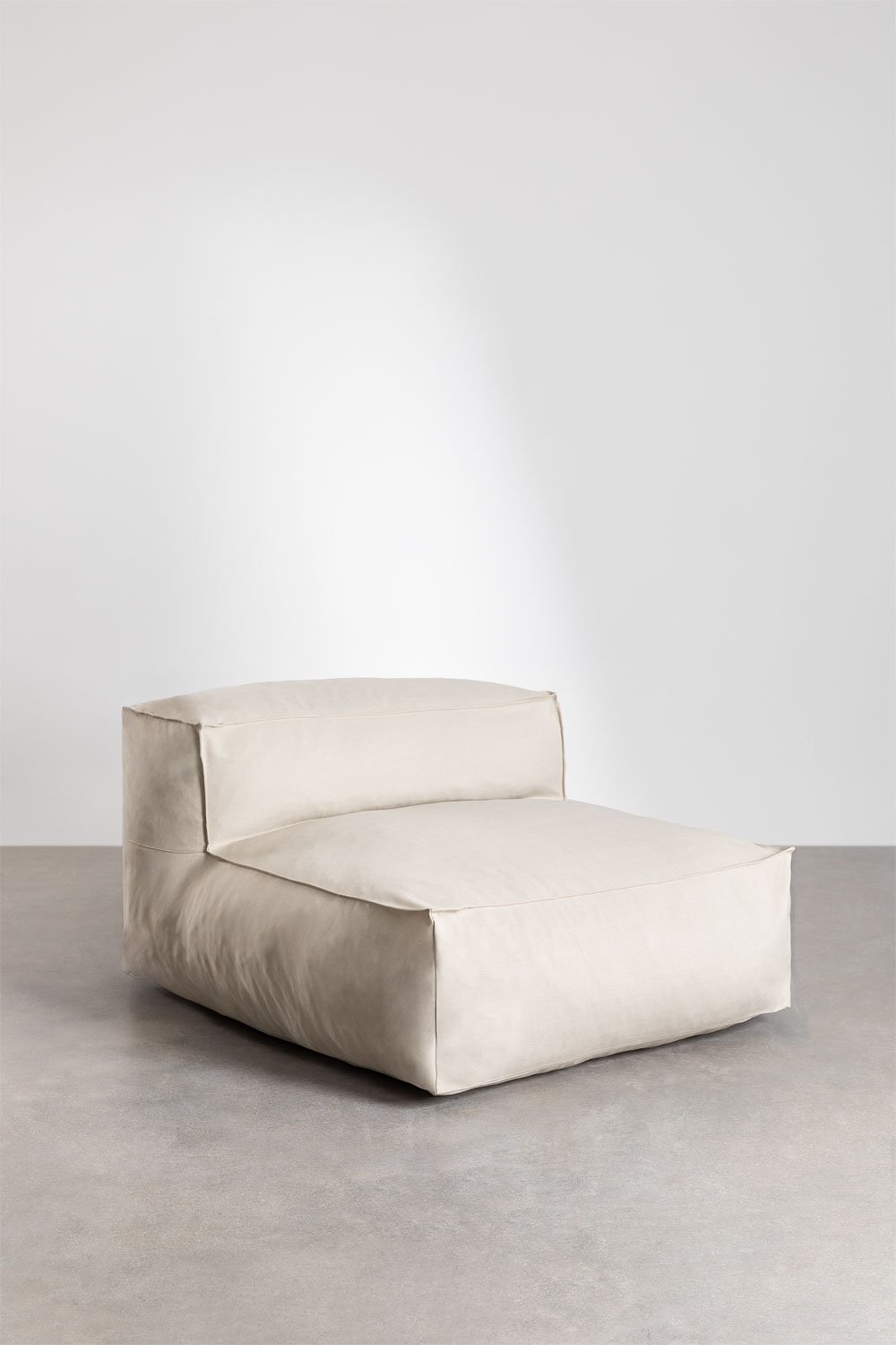 Divano Chaise Longue Modulare in 3 Pezzi e Puff per Giardino Dojans