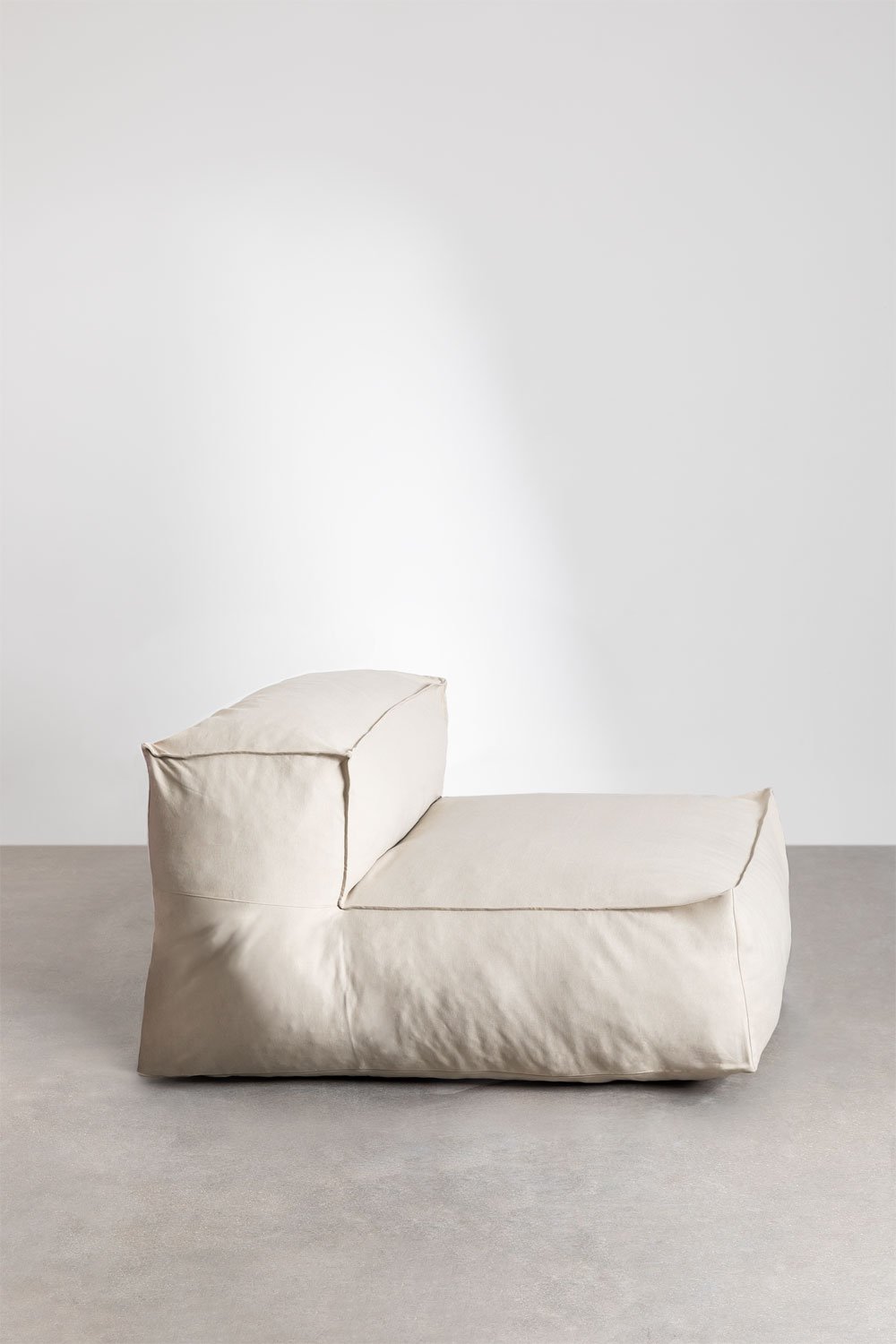 Divano Chaise Longue Modulare in 3 Pezzi e Puff per Giardino Dojans