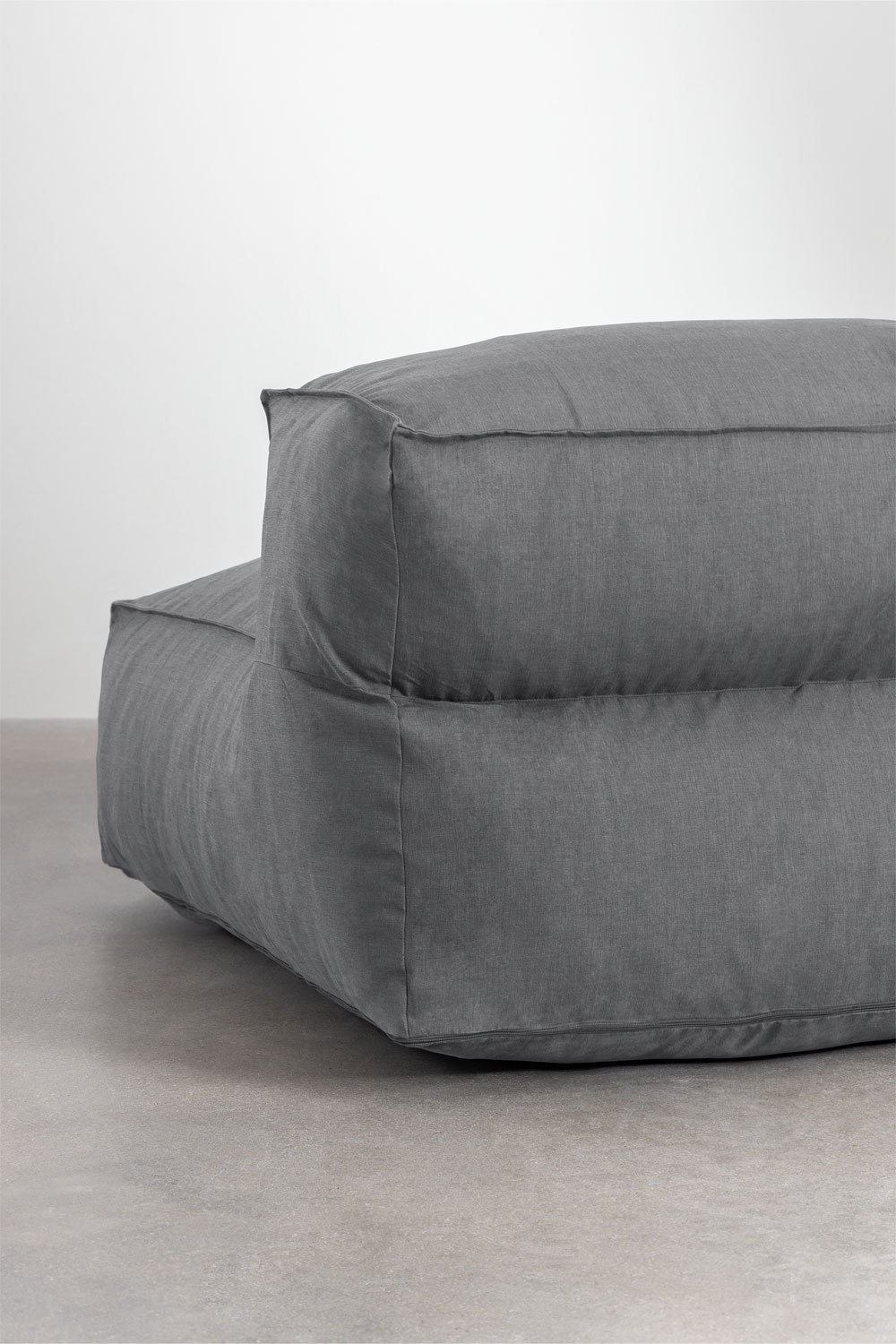 Divano chaise longue da giardino componibile in 3 pezzi Dojans