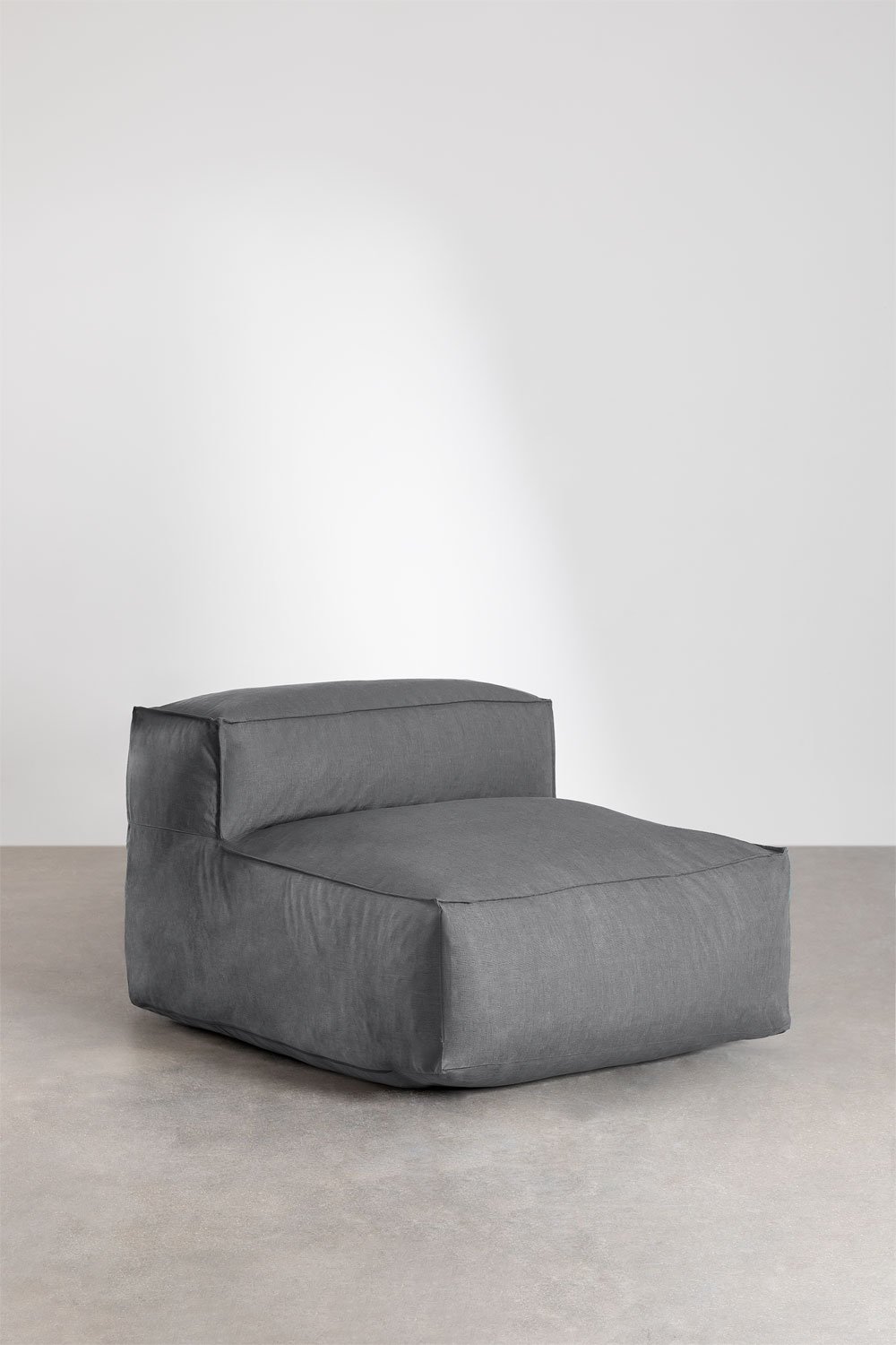 Divano chaise longue da giardino componibile in 3 pezzi Dojans