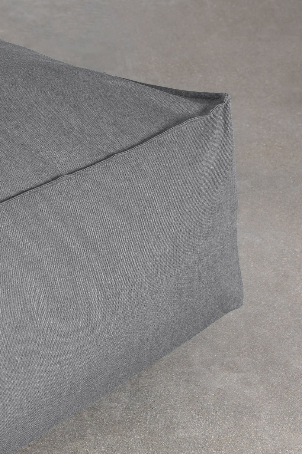 Divano chaise longue da giardino componibile in 3 pezzi Dojans