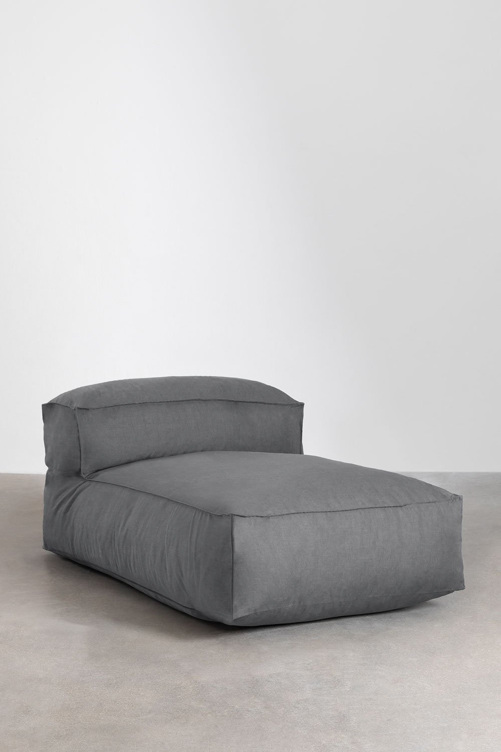 Divano chaise longue da giardino componibile in 3 pezzi Dojans