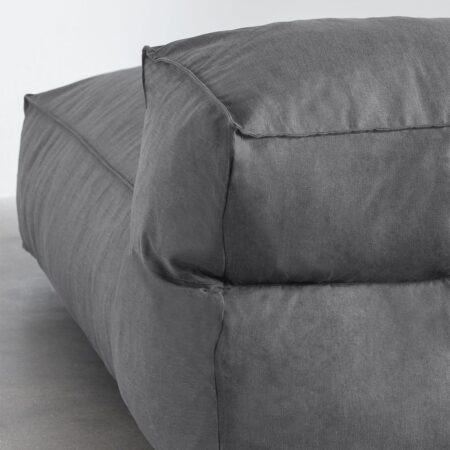 Divano chaise longue componibile in 4 pezzi Dojans e pouf da giardino