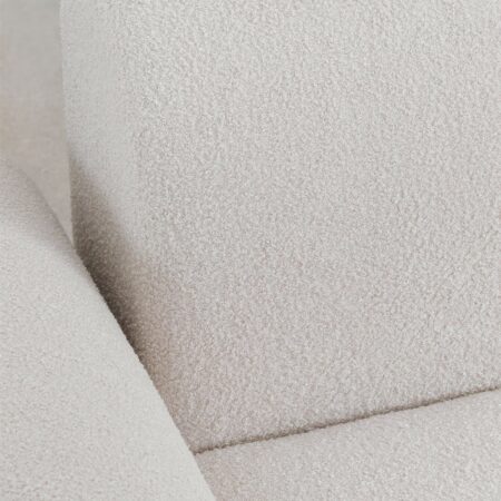 Divano componibile angolare sinistro in 2 pezzi con pouf triangolare in shearling Borjan