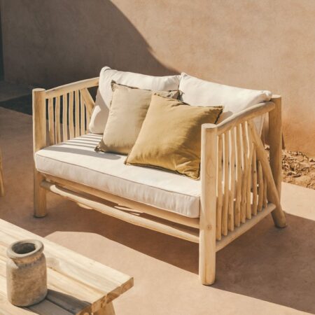 Divano da giardino 2 posti in legno di teak Narel