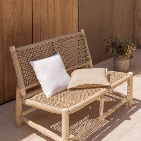Divano da Giardino 2 Posti in Legno Teak Bientina