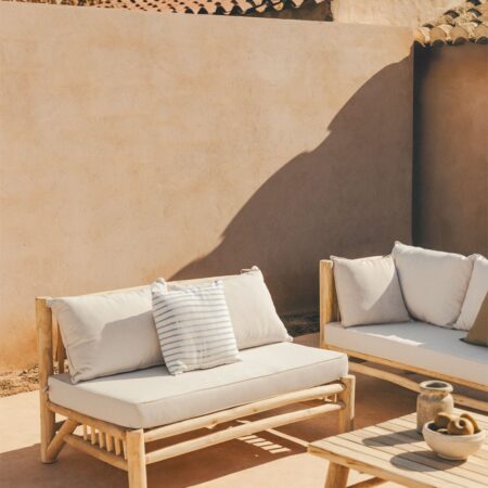 Divano da Giardino 2 Posti senza Braccioli in Legno Teak Narel