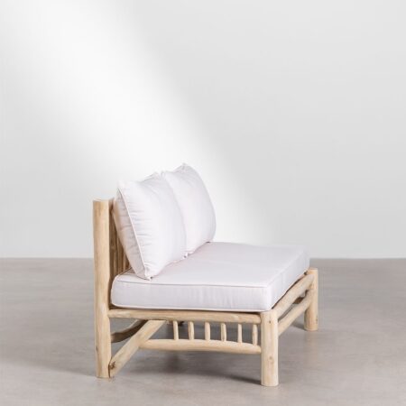 Divano da Giardino 2 Posti senza Braccioli in Legno Teak Narel