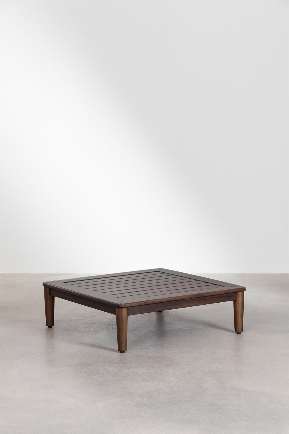 Set da giardino Giulia in legno di acacia con divano modulare a 2 pezzi, 2 poltrone angolari e tavolino da caffè