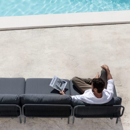 Divano da giardino modulare in 3 pezzi Rubly