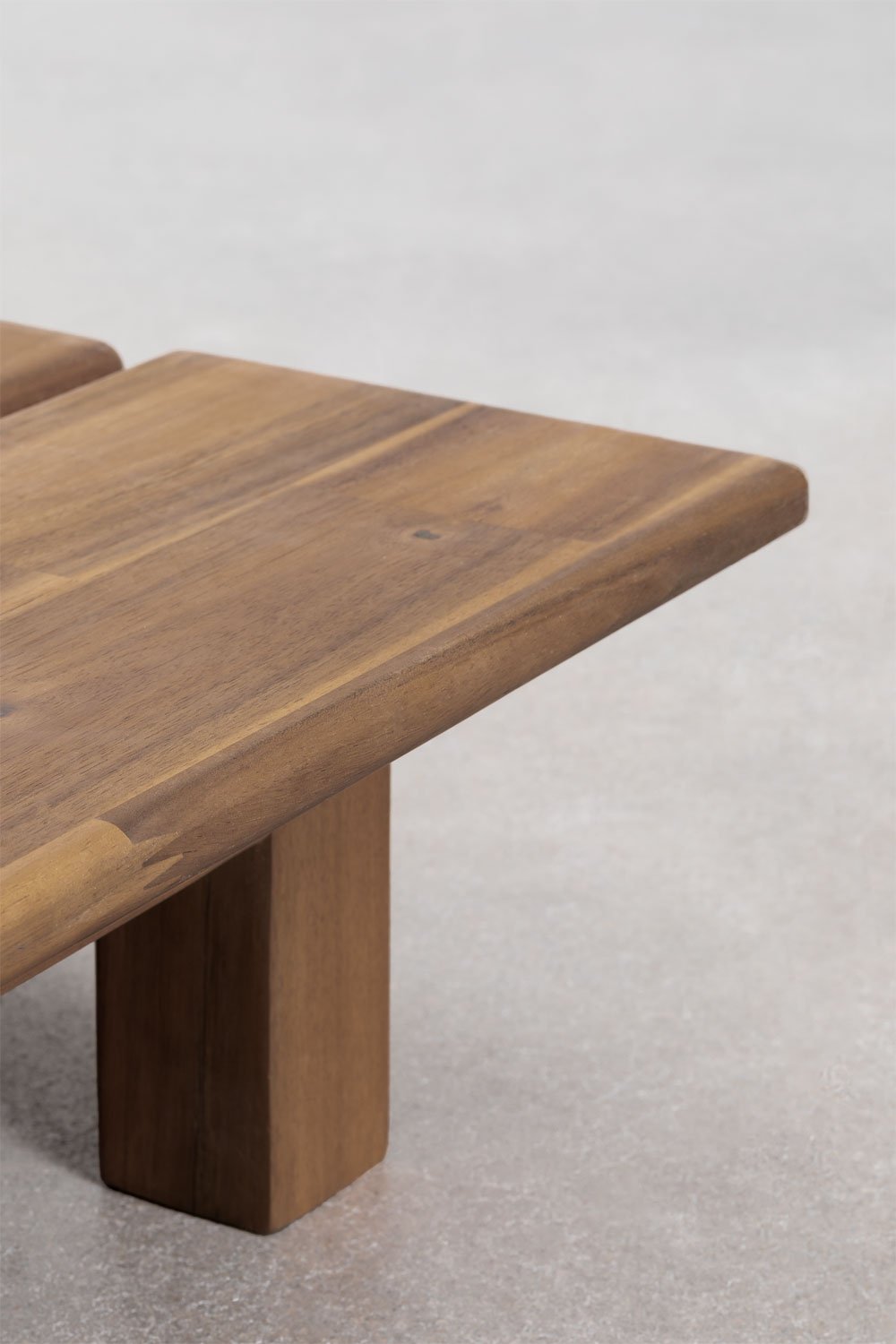 Set da giardino con divano reclinabile modulare da giardino 3 pezzi con tavolino e pouf in legno di acacia Brina