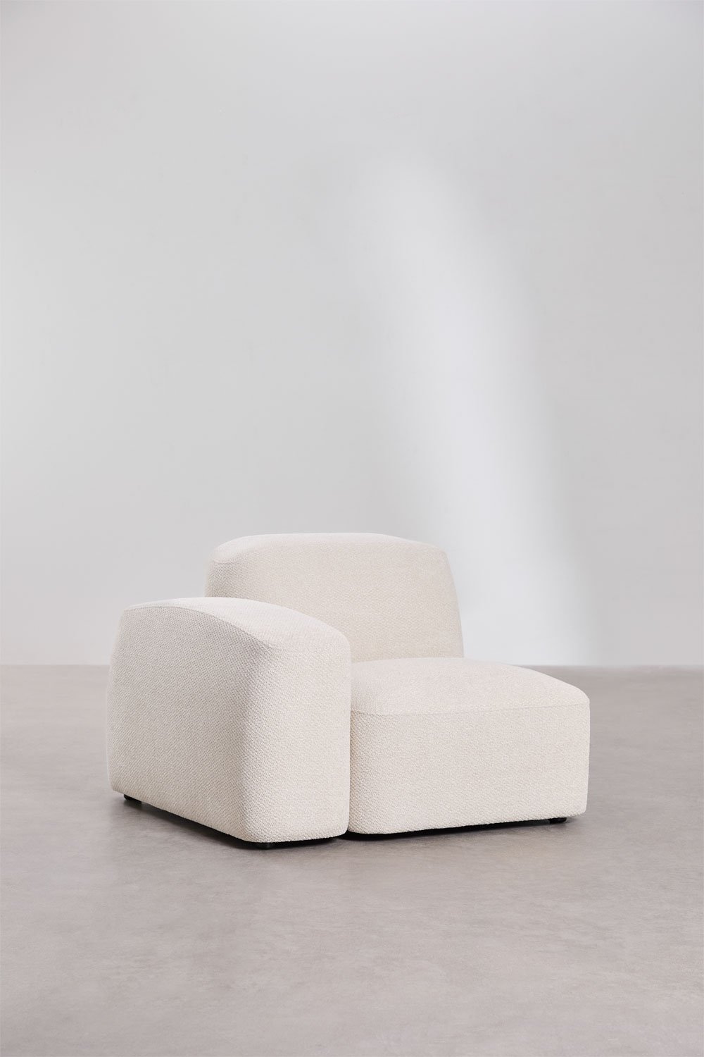 Divano componibile Bastian 2 pezzi e pouf