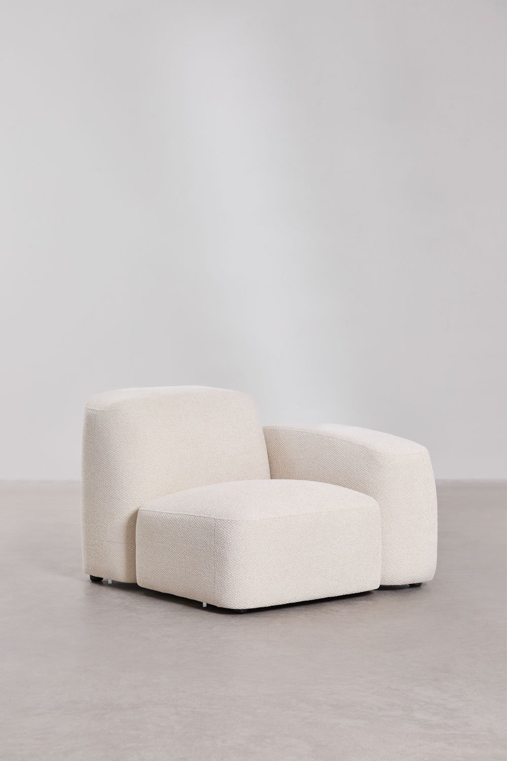 Divano componibile Bastian 2 pezzi e pouf
